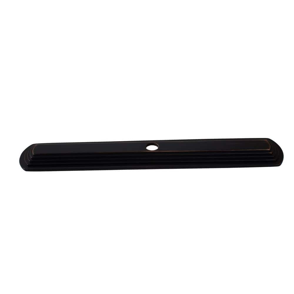 6 in. Oil Rubbed Bronze Narrow Rounded Rectangle Knob Cabinet Backplates (10 - Pack) - Stu's Home Improvement Outlet