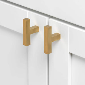2 in. Satin Gold Finish Solid Square Cabinet Knob (10 - Pack) - Stu's Home Improvement Outlet