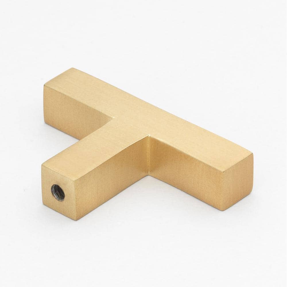 2 in. Satin Gold Finish Solid Square Cabinet Knob (10 - Pack) - Stu's Home Improvement Outlet