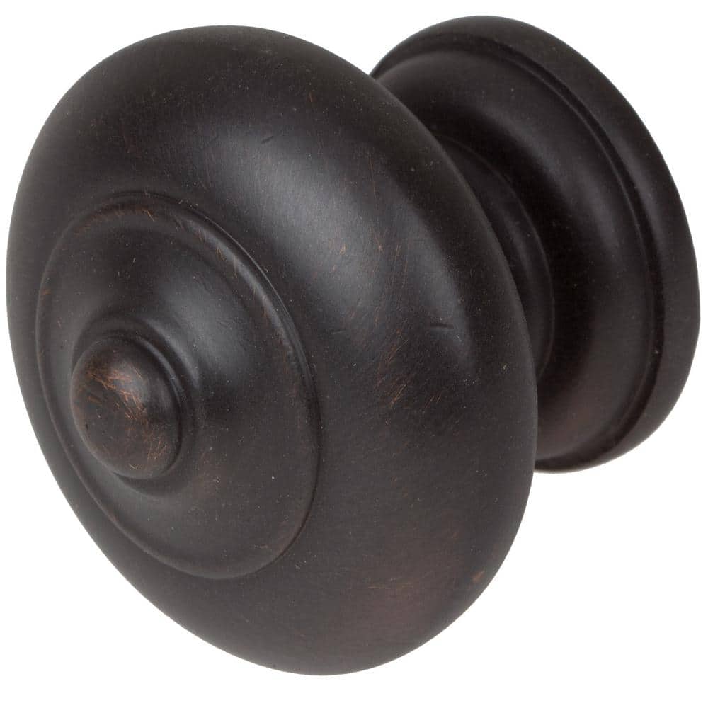 1 - 1/2 in. Dia Oil Rubbed Bronze Round Ring Mushroom Cabinet Knob (10 - Pack) - Stu's Home Improvement Outlet