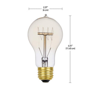 60 Watt A19 Dimmable Cage Filament Vintage Edison Incandescent Light Bulb, Warm Candle Light (12 - Pack) - Stu's Home Improvement Outlet