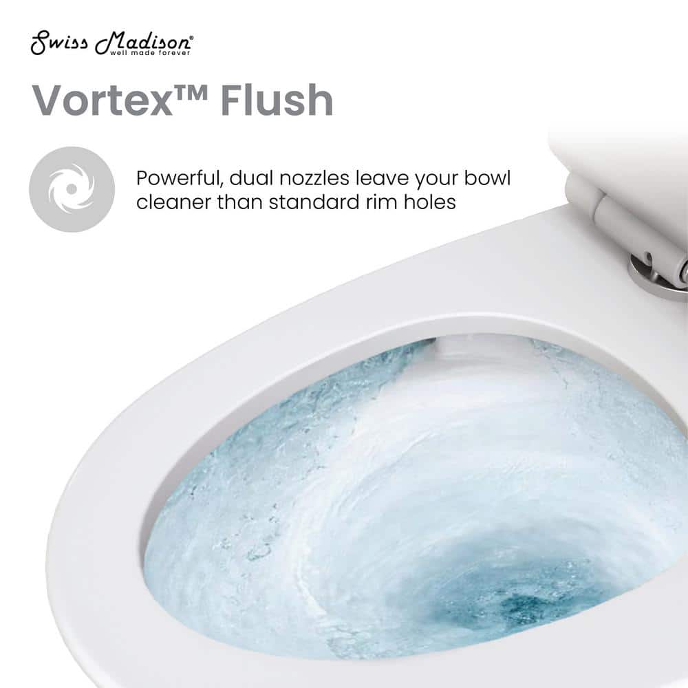 St. Tropez 1 - Piece 1.28 GPF Single Flush Elongated Toilet in White Seat Included - Stu's Home Improvement Outlet
