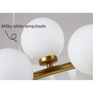 25 - Light Gold Modern Creative Bubble Glass Ball Chandelier with Round Glass Shades - Stu's Home Improvement Outlet