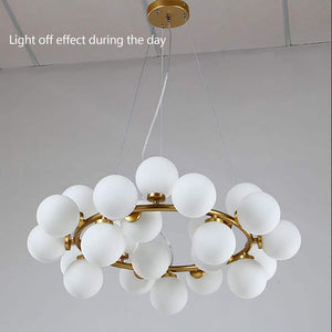 25 - Light Gold Modern Creative Bubble Glass Ball Chandelier with Round Glass Shades - Stu's Home Improvement Outlet