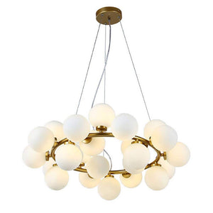25 - Light Gold Modern Creative Bubble Glass Ball Chandelier with Round Glass Shades - Stu's Home Improvement Outlet
