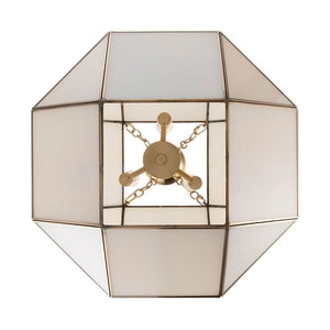 Ellis 18.5 in. 3 - Light Gold Pendant Light Fixture with Satin White Glass Panels - Stu's Home Improvement Outlet