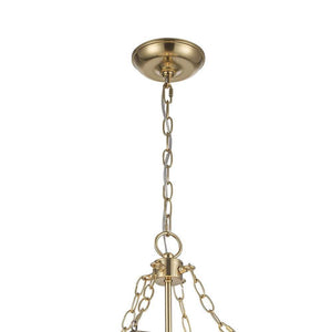 Ellis 18.5 in. 3 - Light Gold Pendant Light Fixture with Satin White Glass Panels - Stu's Home Improvement Outlet