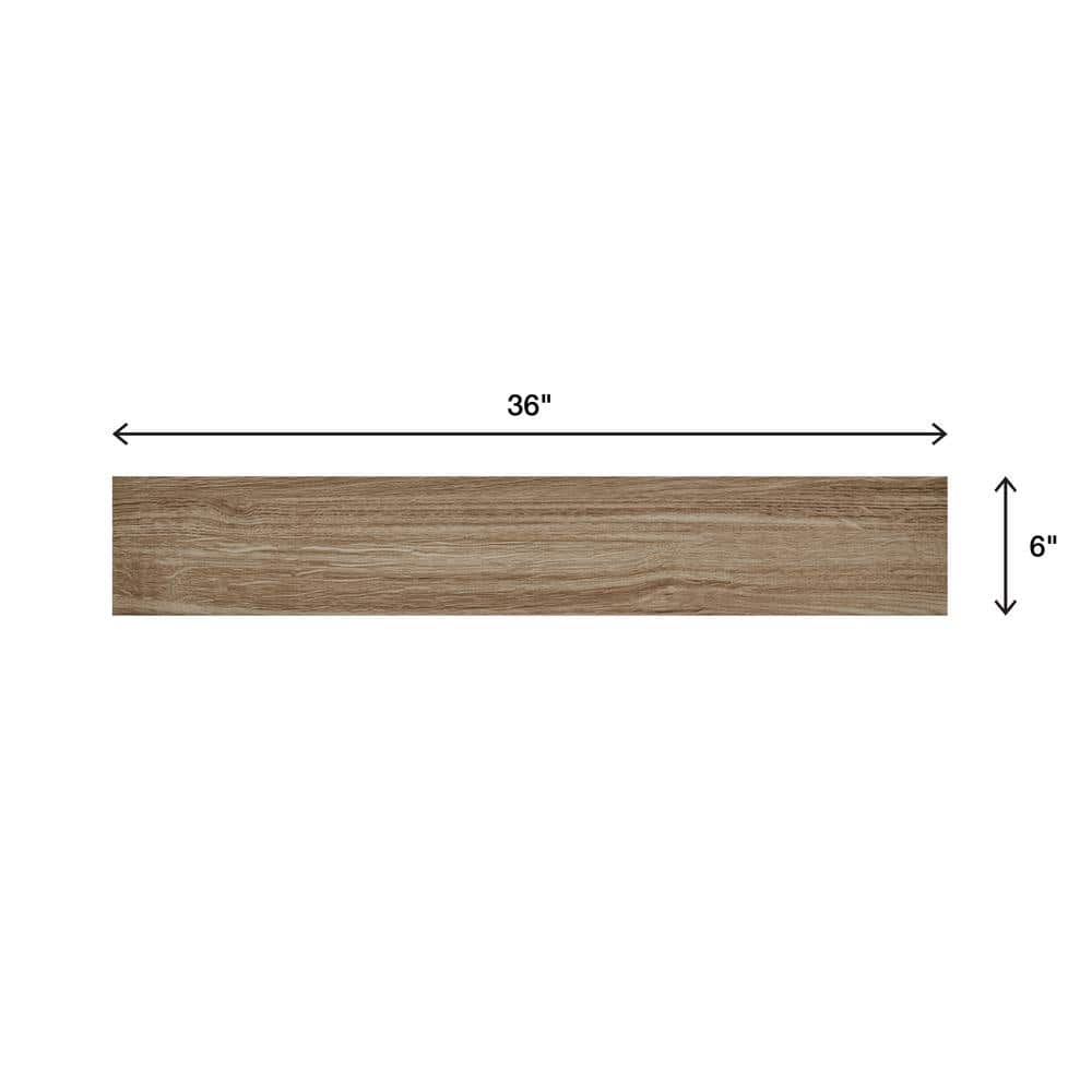 Trace Meadow 6 in. x 36 in. Golden Brown Glazed Porcelain Floor and Wall Tile (14.5 sq. ft./Case) - Stu's Home Improvement Outlet