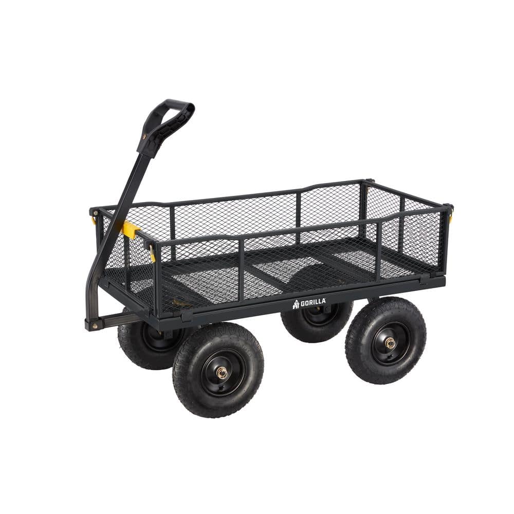 1,200 lb. Heavy-Duty Steel Utility Garden Cart, 6 cu. ft. Capacity, 13 in. Pneumatic Wheels, 2-in-1 Pull or Tow Handle