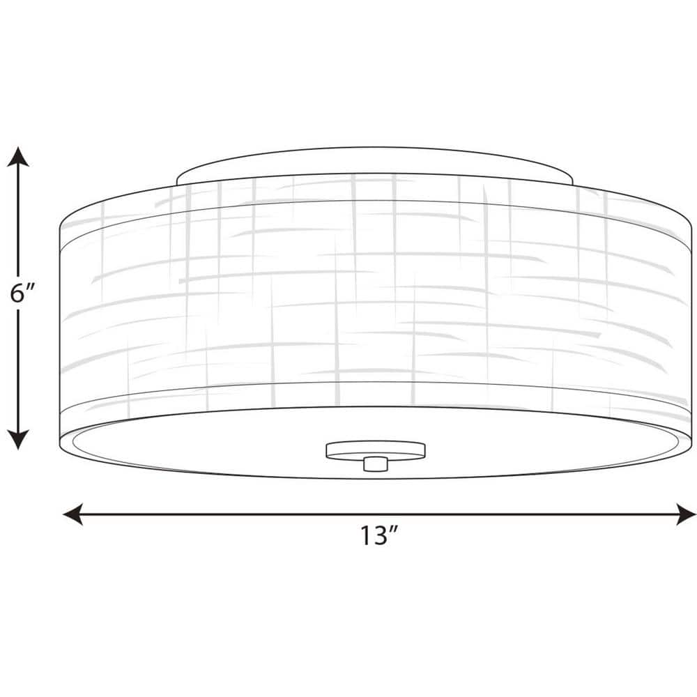 Inspire Collection Graphite Integrated LED Transitional Kitchen Ceiling Light Drum Flush Mount - Stu's Home Improvement Outlet