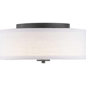 Inspire Collection Graphite Integrated LED Transitional Kitchen Ceiling Light Drum Flush Mount - Stu's Home Improvement Outlet