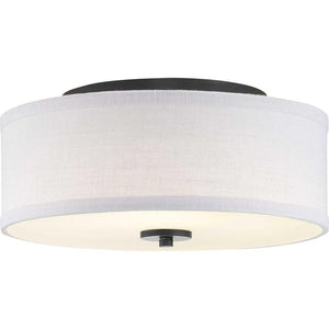Inspire Collection Graphite Integrated LED Transitional Kitchen Ceiling Light Drum Flush Mount - Stu's Home Improvement Outlet