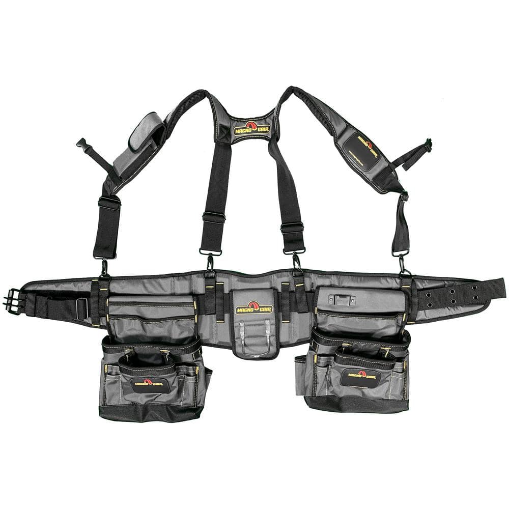 20-Pocket Builders Tool Rig with Integrated Back Support