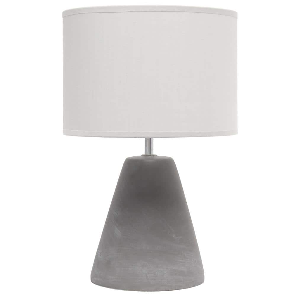 14.2 in. Gray Pinnacle Concrete Table Lamp with Gray Shade - Stu's Home Improvement Outlet