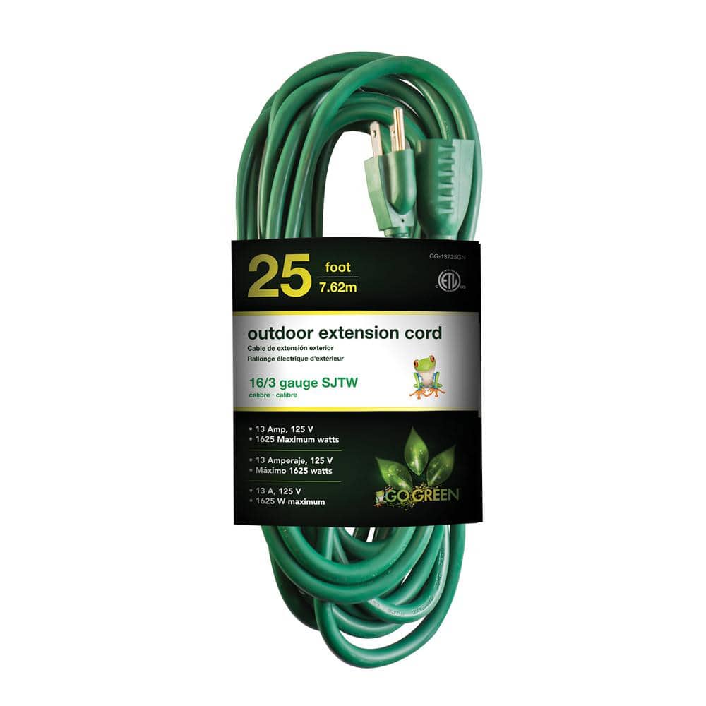 25 ft. 16/3 Heavy Duty Extension Cord, Green - Stu's Home Improvement Outlet