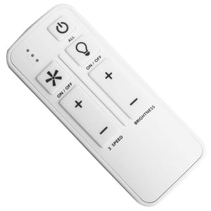 White Universal 3 - speed Damp Rated Ceiling Fan Remote Control with Dimmer - Stu's Home Improvement Outlet