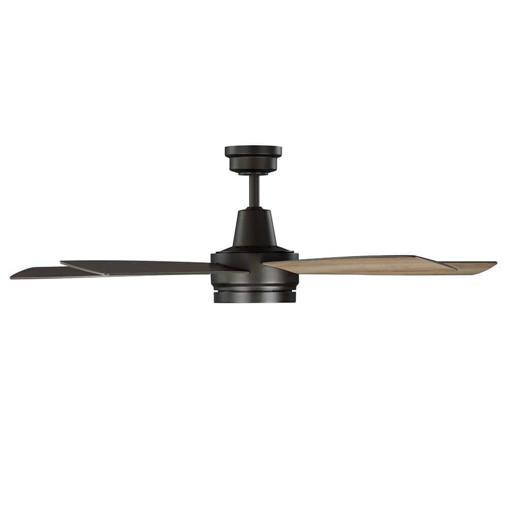 Fanelee 54 in. White Color Changing LED Bronze Smart Ceiling Fan with Light Kit and Remote Powered by Hubspace
