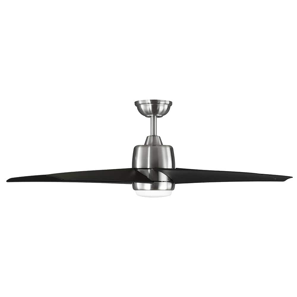 Mena 54 in. White Color Changing Integrated LED Indoor/Outdoor Brushed Nickel Ceiling Fan with Light Kit and Remote - Stu's Home Improvement Outlet
