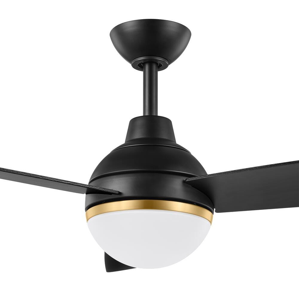 Blaketon 46 in. Indoor/Covered Outdoor Matte Black Modern Ceiling Fan with Integrated LED and Remote Control - Stu's Home Improvement Outlet