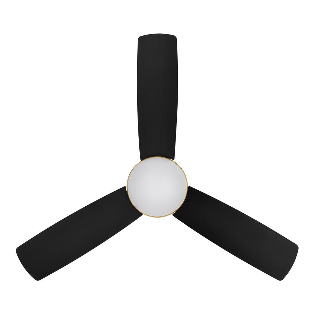 Blaketon 46 in. Indoor/Covered Outdoor Matte Black Modern Ceiling Fan with Integrated LED and Remote Control - Stu's Home Improvement Outlet