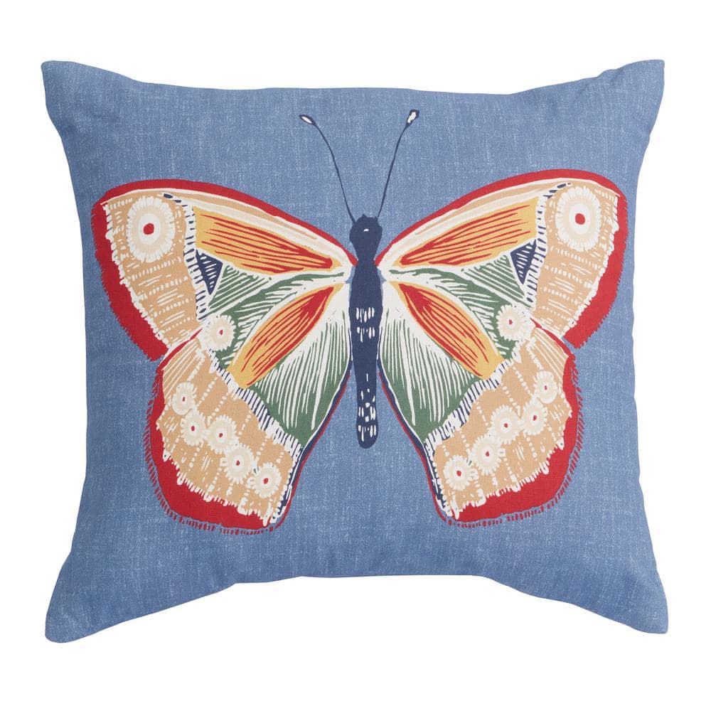 Lake Buttefly Outdoor Throw Pillow