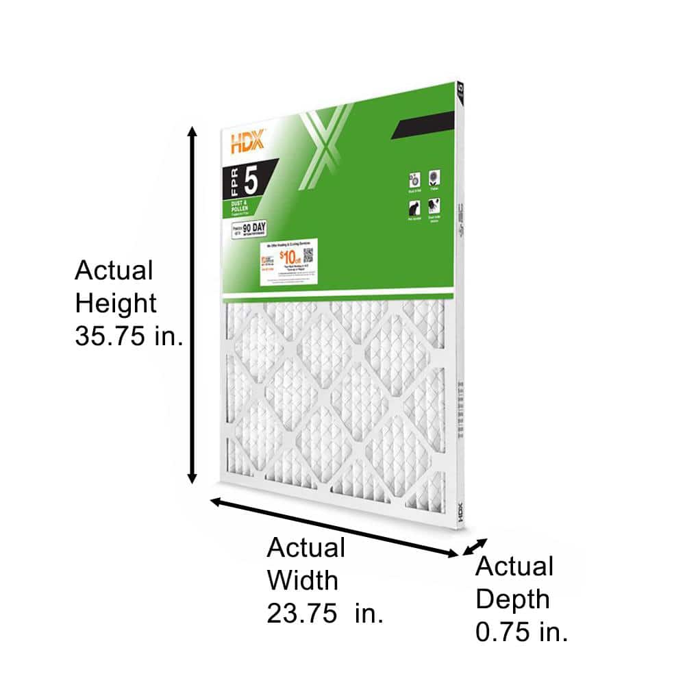 24 in. x 36 in. x 1 in. Standard Pleated Air Filter FPR 5, MERV 8 - Stu's Home Improvement Outlet