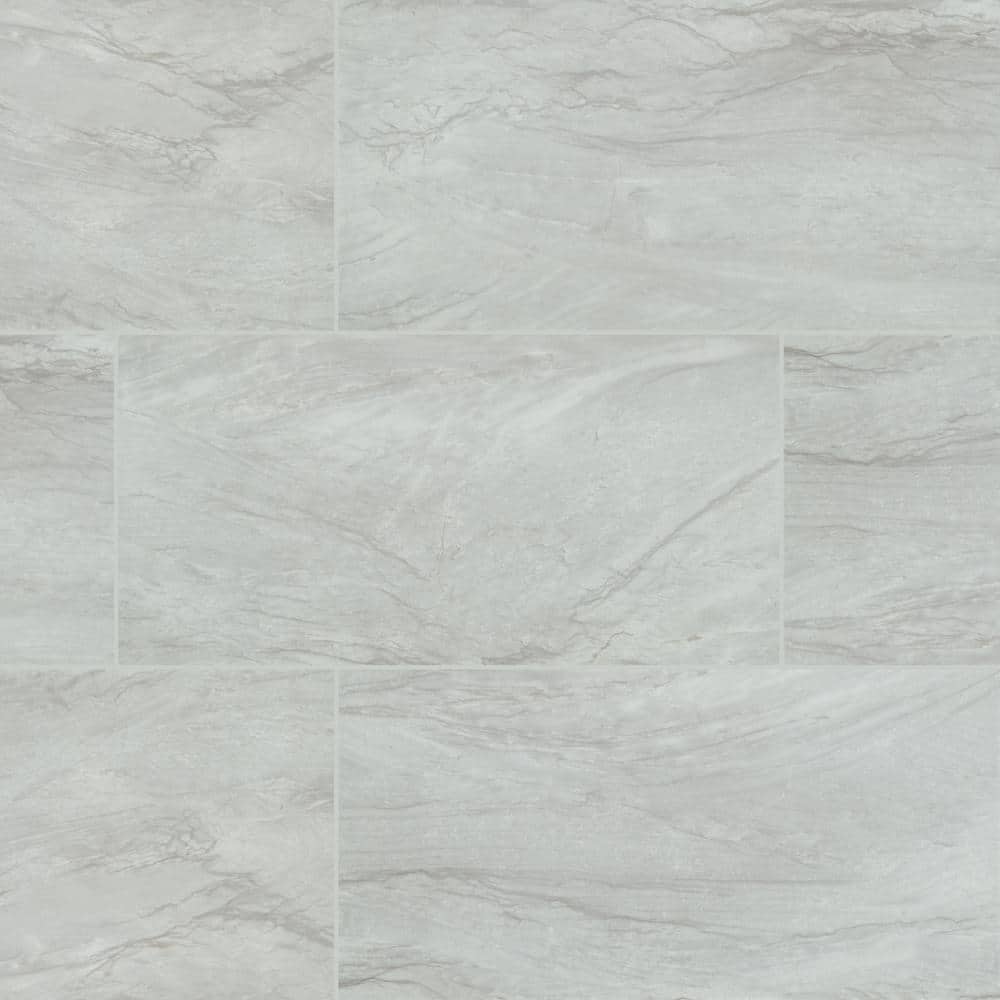 Hillside Gray 12 in. x 24 in. Matte Porcelain Stone Look Floor and Wall Tile (16 sq. ft./Case)