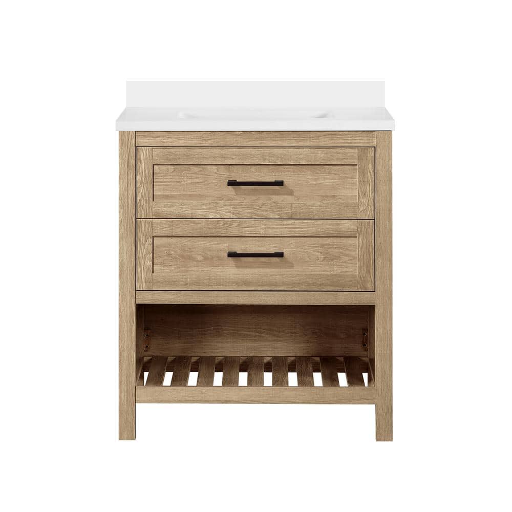 Autumn 30x19x34 Single Bath Vanity Tan/White