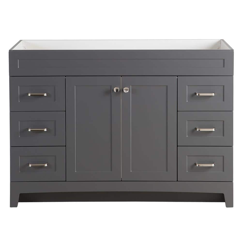 Thornbriar 48 in. W x 22 in. D x 34 in. H Bath Vanity Cabinet without Top in Cement