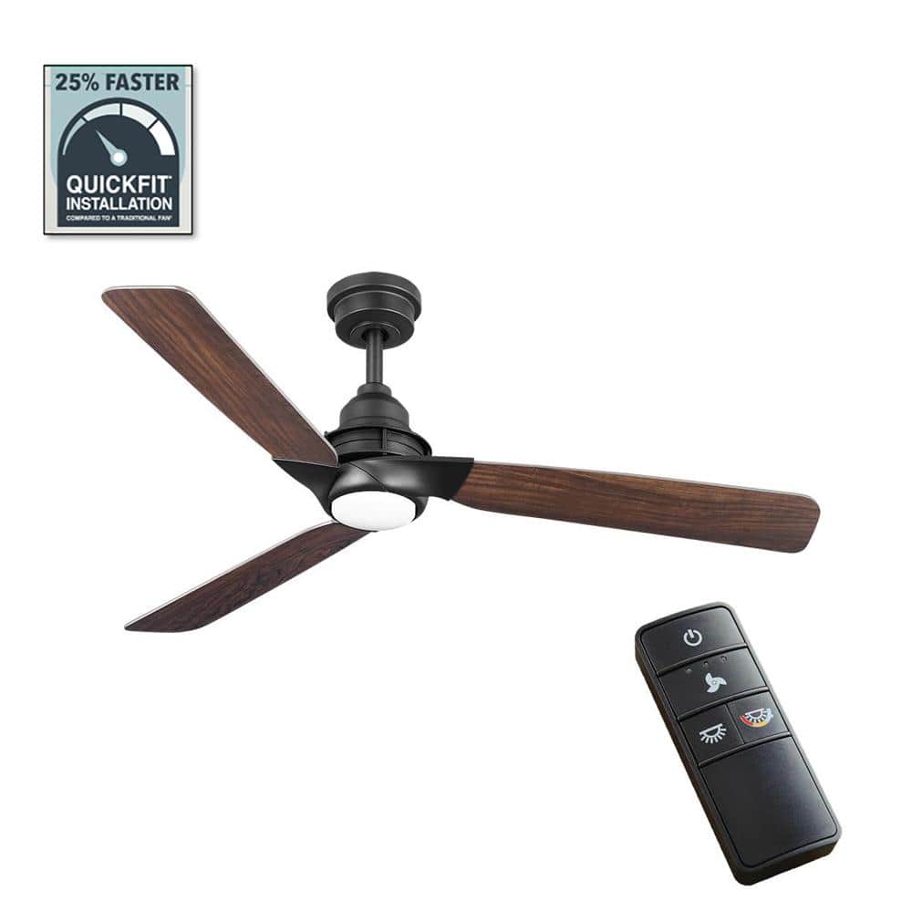 Ester 54 in. White Color Changing Integrated LED Indoor/Outdoor Matte Black Ceiling Fan with Light Kit and Remote - Stu's Home Improvement Outlet
