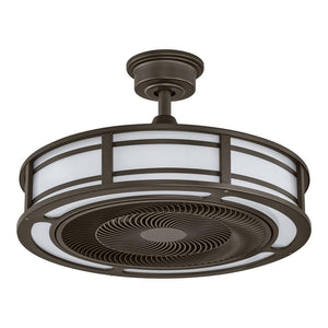 Brette III 23 in. Integrated LED Indoor/Outdoor Espresso Bronze Ceiling Fan with Light and Remote Control - Stu's Home Improvement Outlet