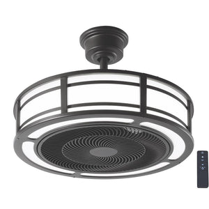 Brette III 23 in. Integrated LED Indoor/Outdoor Espresso Bronze Ceiling Fan with Light and Remote Control - Stu's Home Improvement Outlet