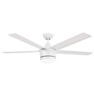 Home Decorators Collection Merwry 52 in. Intergrated LED Matte White Ceiling Fan With Light And Remote Control - Stu's Home Improvement Outlet