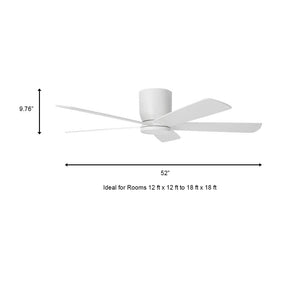 Home Decorators Collection Britton 52 in. Integrated LED Indoor Matte White Ceiling Fan with Light Kit and Remote Control - Stu's Home Improvement Outlet