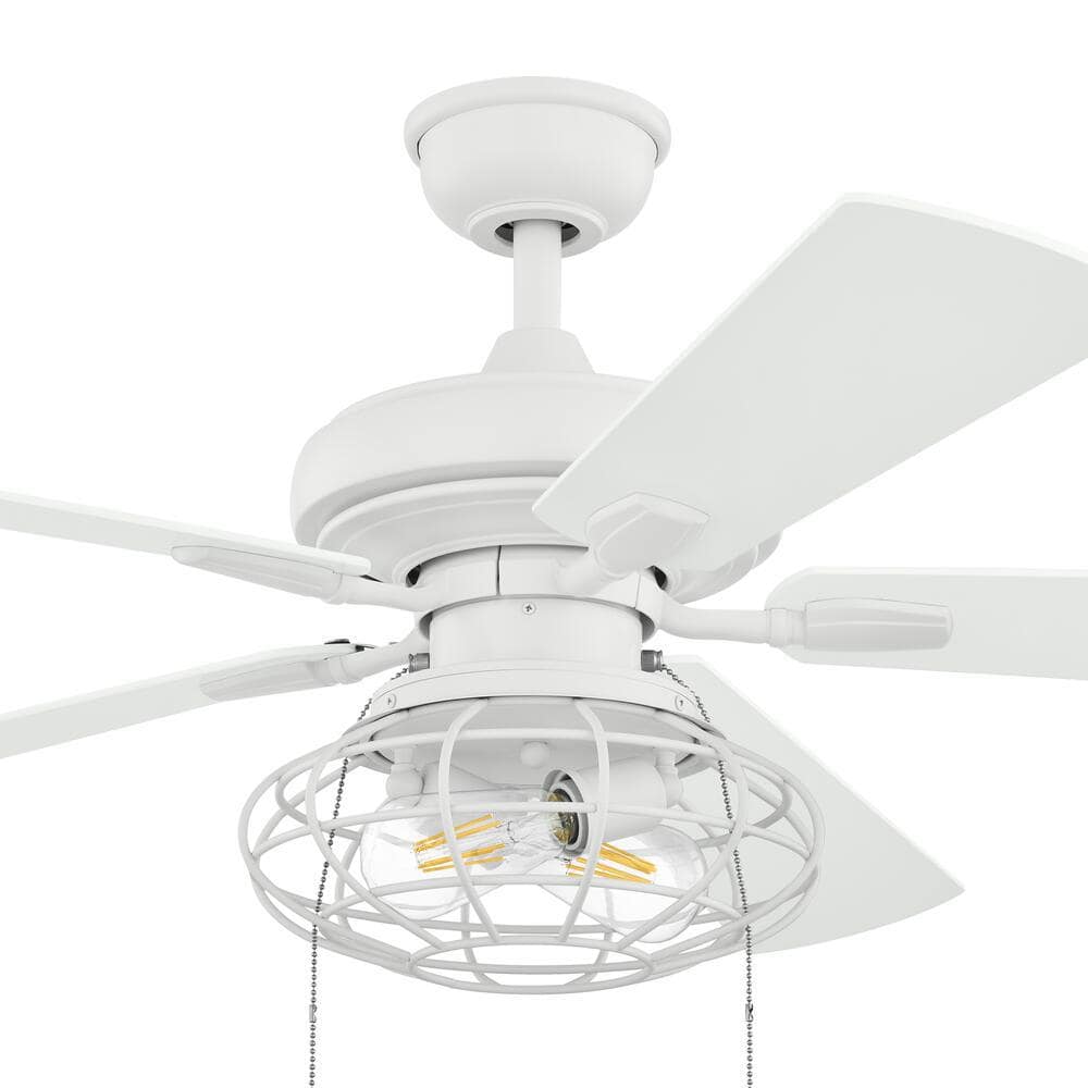 Ellard 52 in. LED Matte White Ceiling Fan with Light Kit - Stu's Home Improvement Outlet
