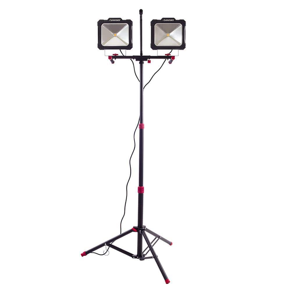 Husky 10000lm Twin Head LED Work Light with Tripod - Stu's Home Improvement Outlet