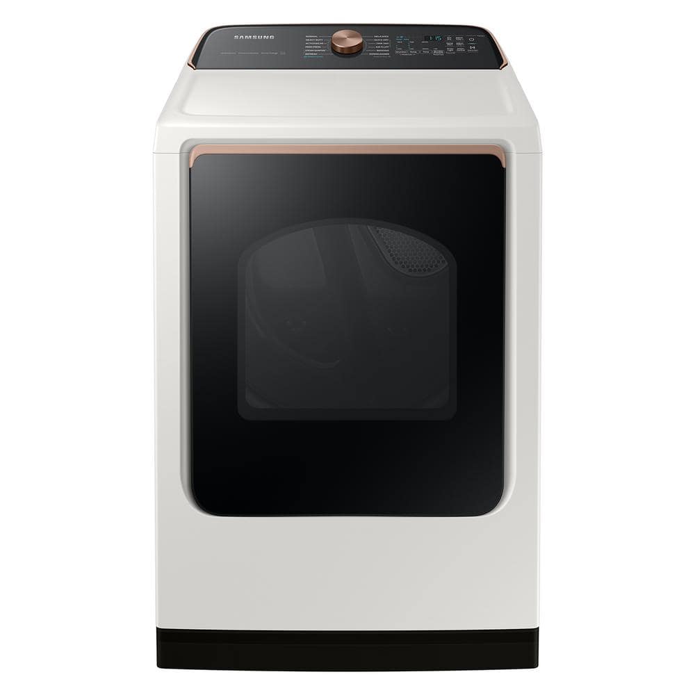 7.4 cu. ft. vented Smart Electric Dryer with Steam Sanitize+ in Ivory (DVE55CG7500E)