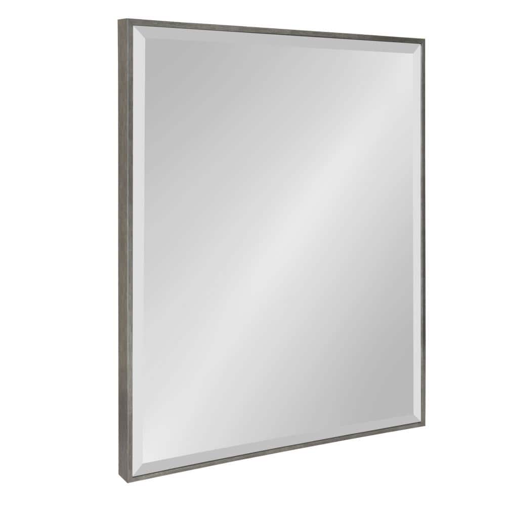 Medium Rectangle Silver Beveled Glass Contemporary Mirror (28.75 in. H x 22.75 in. W)