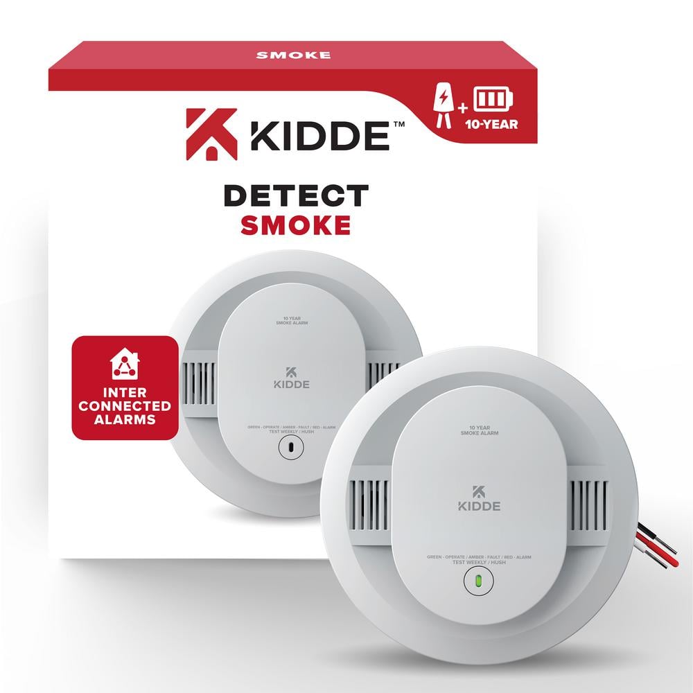 10 - Year Hardwired Interconnected Smoke Detector with Photoelectric Sensor 21031556 - Stu's Home Improvement Outlet