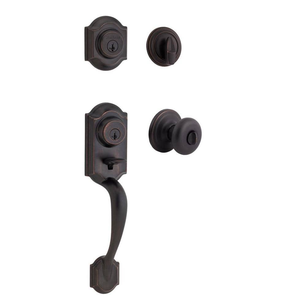 Montara Venetian Bronze Single Cylinder Door Handleset with Juno Entry Door Knob Featuring SmartKey Security - Stu's Home Improvement Outlet