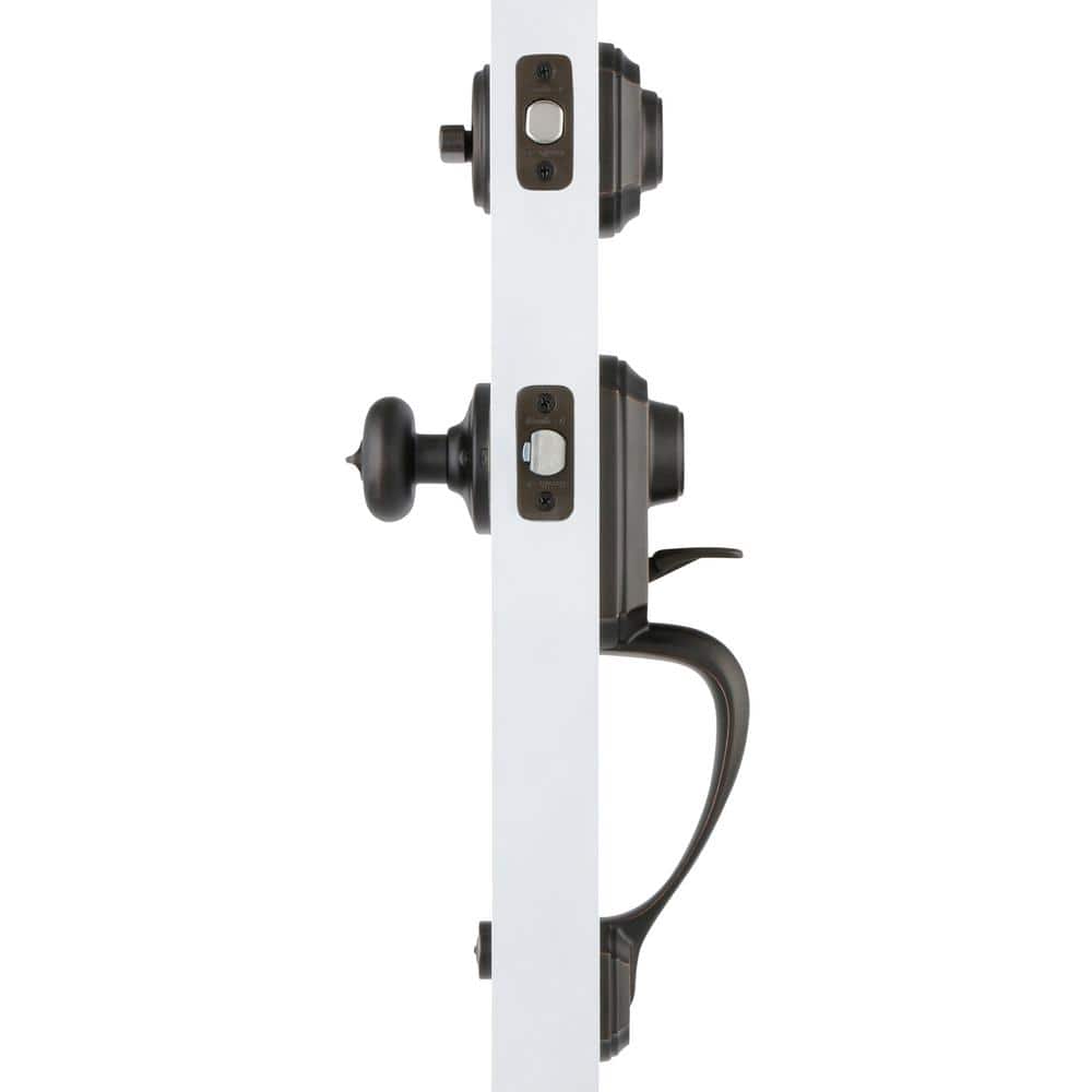 Montara Venetian Bronze Single Cylinder Door Handleset with Juno Entry Door Knob Featuring SmartKey Security - Stu's Home Improvement Outlet