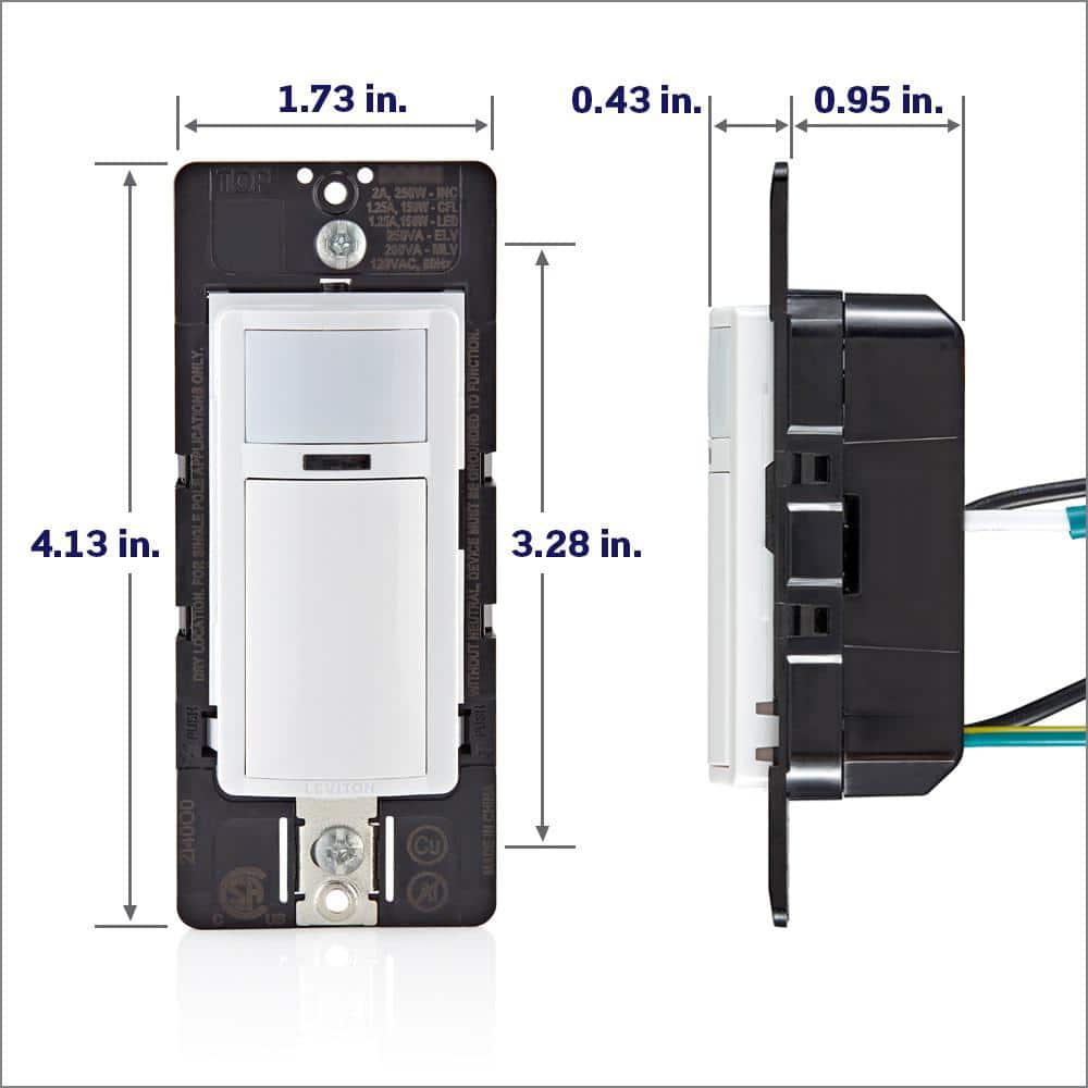 2 Amp Single Pole Decora Motion Sensor In - Wall Switch, Auto - On in Light Almond - Stu's Home Improvement Outlet