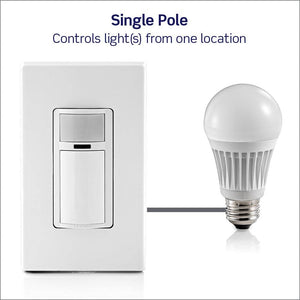 2 Amp Single Pole Decora Motion Sensor In - Wall Switch, Auto - On in Light Almond - Stu's Home Improvement Outlet
