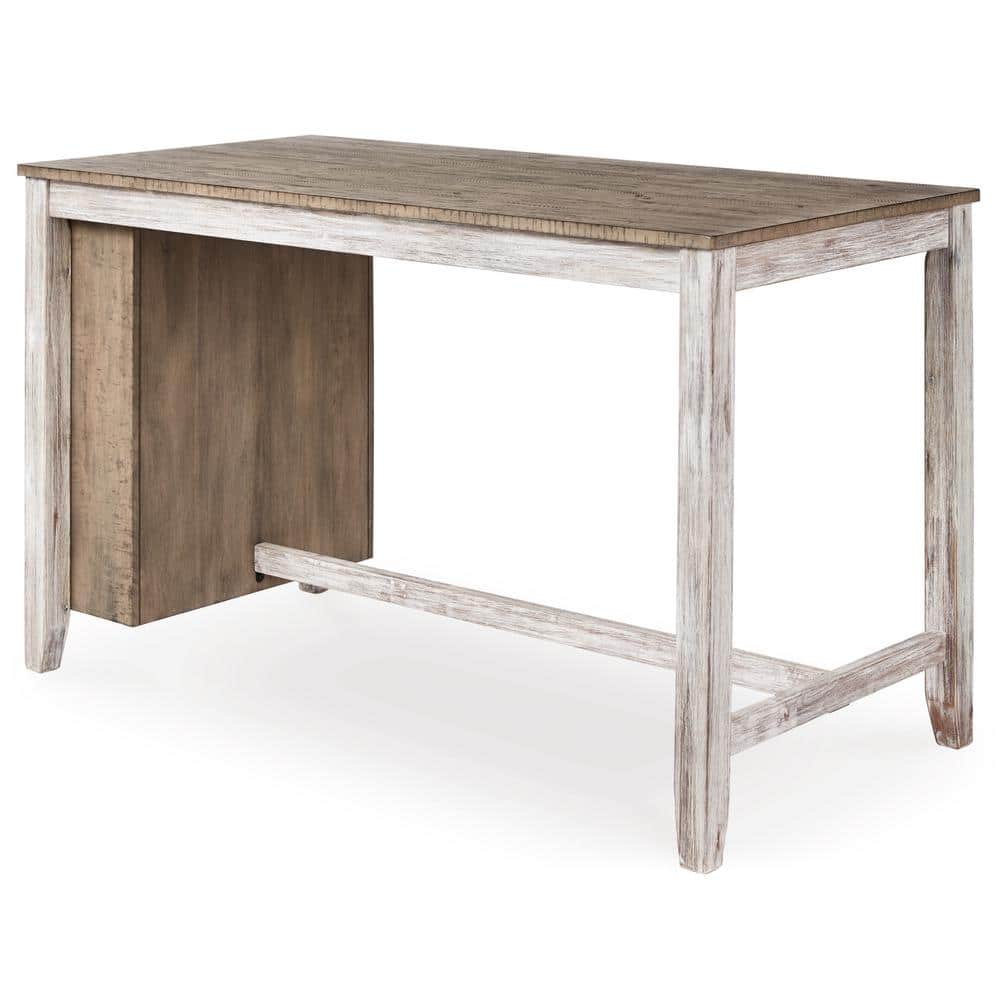 Skempton Casual White/Brown Wood 30 in. 4 Legs Dining Table Seats 4 - Stu's Home Improvement Outlet