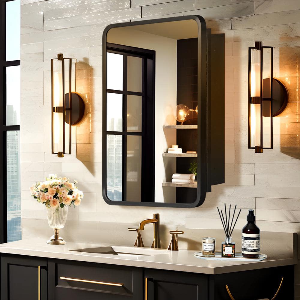 16x24in Recessed Surface Cabinet Mirror
