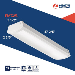 Contractor 4 ft. 40 - Watt 2900 Lumens 4000K Integrated White LED Wrap Light Fixture - Stu's Home Improvement Outlet