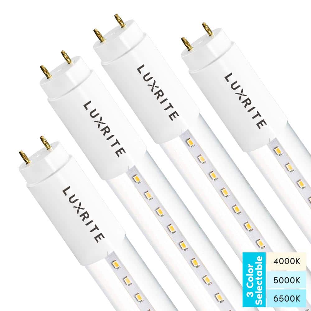 4 ft. Linear T8 LED Tube Light Bulb 3 4000K 5000K 6500K Single and Double End Powered 2340 Lumens