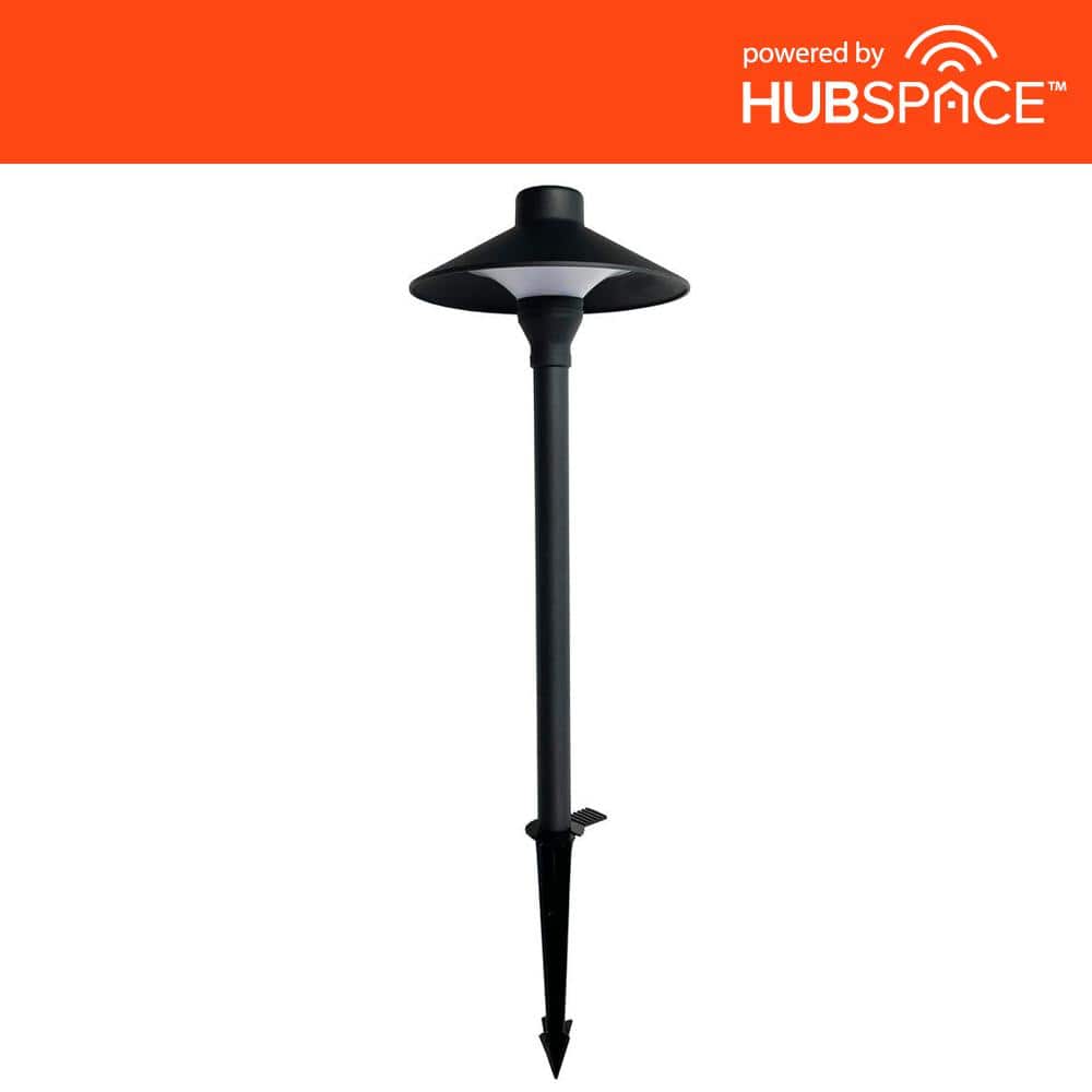 Hampton Bay Vernon Park Low Voltage Black Integrated LED Waterproof Aluminum Outdoor Path Light Powered by Hubspace (1 - Pack) - Stu's Home Improvement Outlet