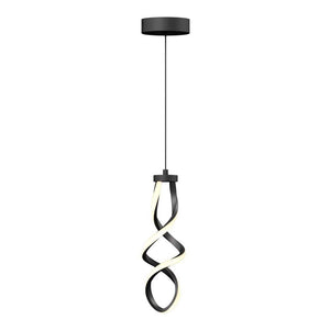 Swirl 13 - Watt 1 - Light Matte Black Integrated LED Mini Pendant Light - Stu's Home Improvement Outlet