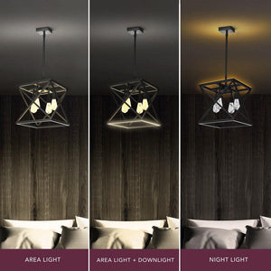 Katalyst 60 - Watt 4 - Light Matte Black Modern Adjustable CCT and 3 - Light Modes Integrated LED Pendant Light - Stu's Home Improvement Outlet